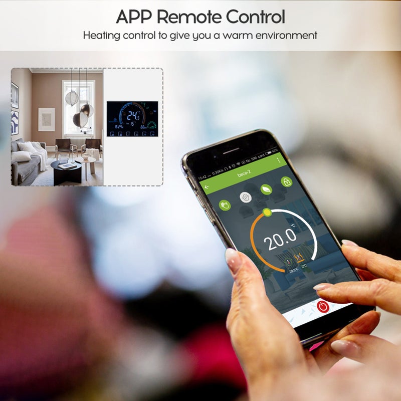 3A 95~240V Water Heating Energy Saving Smart Thermostat with Touchscreen LCD Display Weekly Programmable Room Temperature Controller Home Improvement Product - Image 4