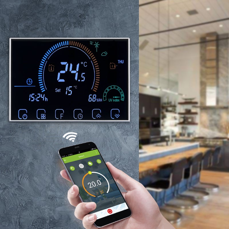 3A 95~240V Water Heating Energy Saving Smart Thermostat with Touchscreen LCD Display Weekly Programmable Room Temperature Controller Home Improvement Product - Image 3