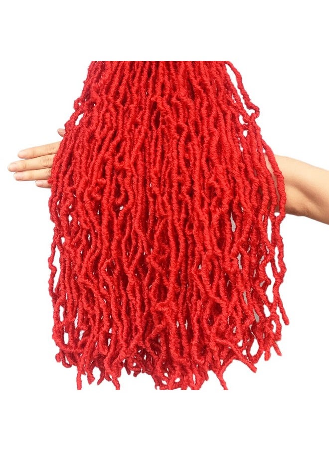 ديزاير4 هير - 36 بوصة 7 حزم شعر كروشيه أحمر ناعم لوكس خصلة كاملة بدون تمديد طويل جديد من فو لوكس مسبقة الصنع خفيفة الوزن للغاية للنساء ذوات البشرة السمراء (36 بوصة 7 عبوات حمراء) - Image 1