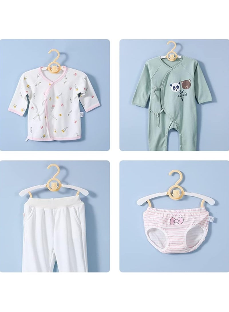 Scrolls 30 Pieces-Baby Clothes Hangers Nonslip Children Coat Hangers Plastic Nursery Hangers With Notched Shoulder Kids Clothes Hanger Multi Color Size:10.2x6 Inch - Image 4
