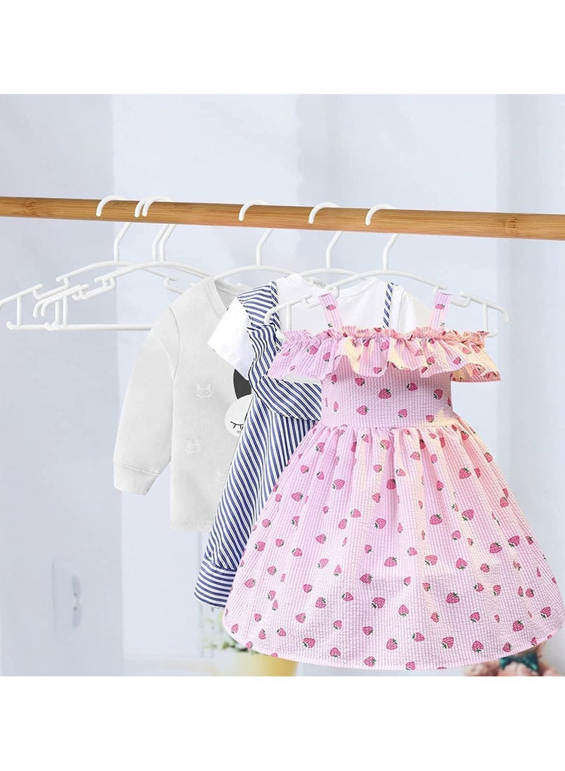 Scrolls 30 Pieces-Baby Clothes Hangers Nonslip Children Coat Hangers Plastic Nursery Hangers With Notched Shoulder Kids Clothes Hanger Multi Color Size:10.2x6 Inch - Image 5
