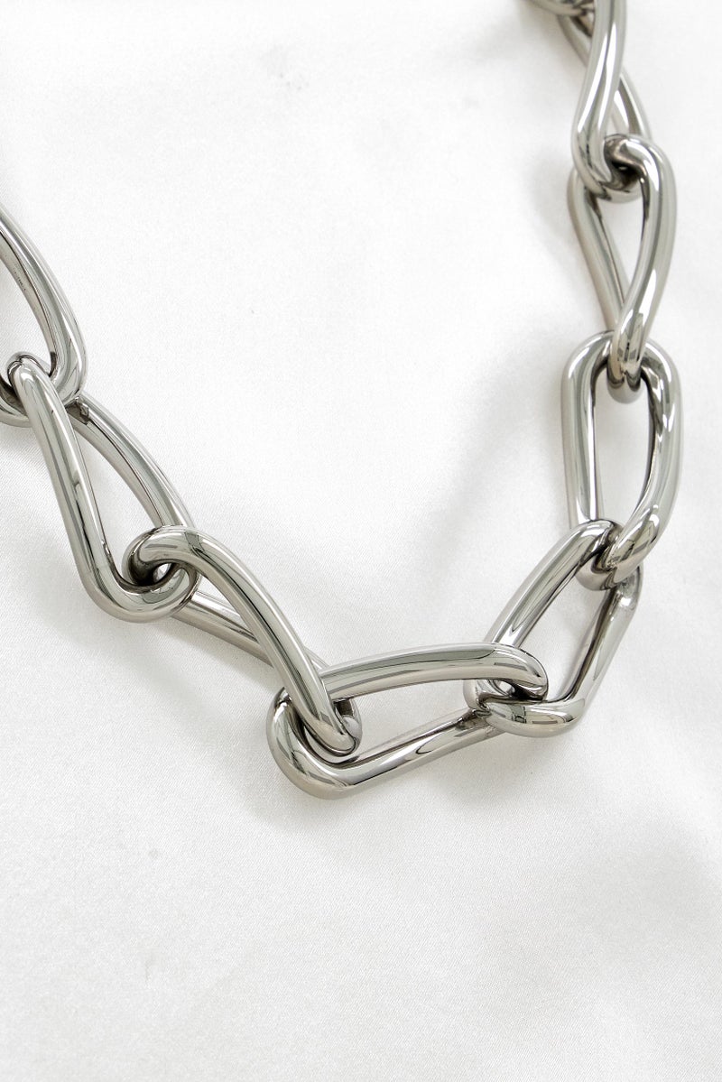 BOSS Women Stainless Steel Fashionable Necklace, Silver  - Image 1