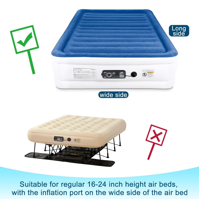 Antranfour Queen Air Bed Mattress Pad with 15-24 Inch Deep Pockets - Waterproof Protector for Warm Sleep & Cold Air Insulation,Perfect for Camping, Guest Bed, Pets & Overnight Visitors-White - Image 5