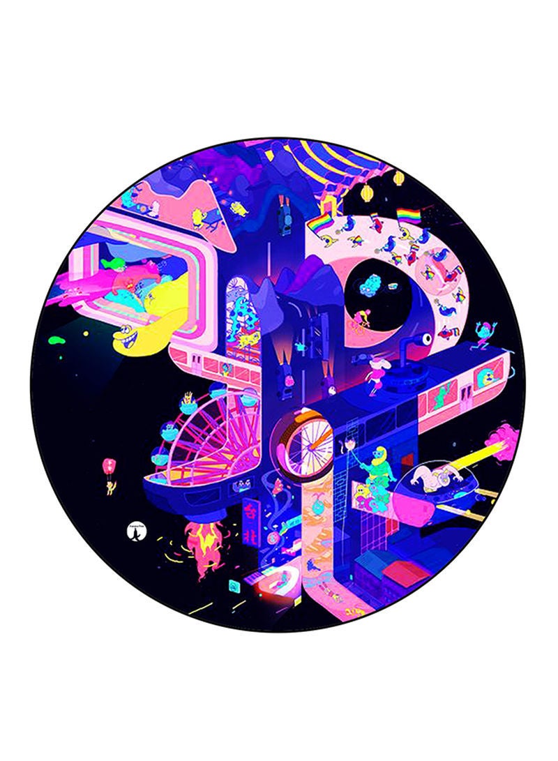 RKN Random Things Printed Fridge Magnet Round  Multicolour - Image 1