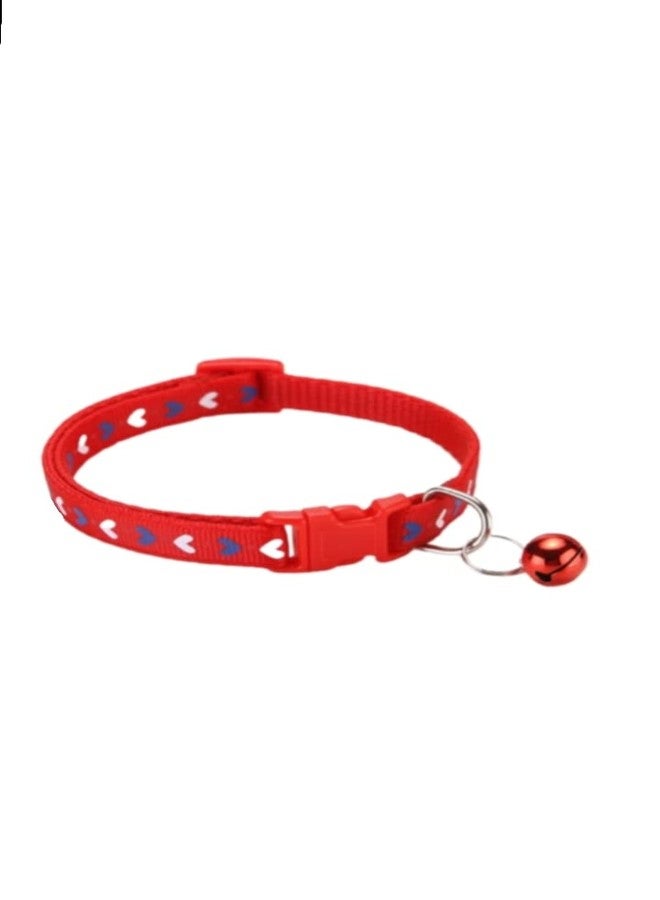 Litvibes Cat Collars Breakaway with Bell & Love Design,Kitten & Small Dogs Soft Adjustable,Safe,Solid & Protection for Cats & Puppies,Cute Kitty Neckband with Love Design - (RED),140x20 cm - Image 2