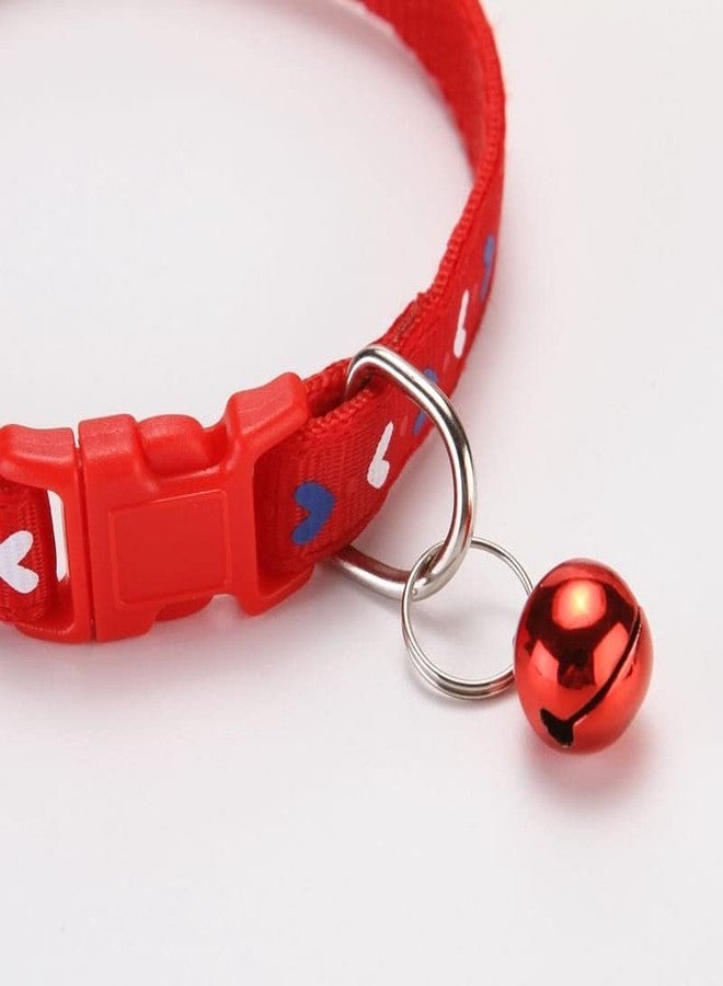 Litvibes Cat Collars Breakaway with Bell & Love Design,Kitten & Small Dogs Soft Adjustable,Safe,Solid & Protection for Cats & Puppies,Cute Kitty Neckband with Love Design - (RED),140x20 cm - Image 3