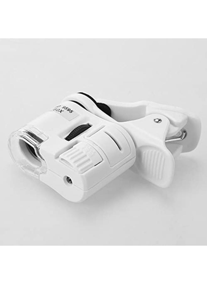 Generic HAIIQU 60X Digital Microscope for Cell Phone with LED Light Phone Universal Mobile Magnifying Glass Macro Lens Zoom Clip Compound Microscop (Color show)  - Image 5