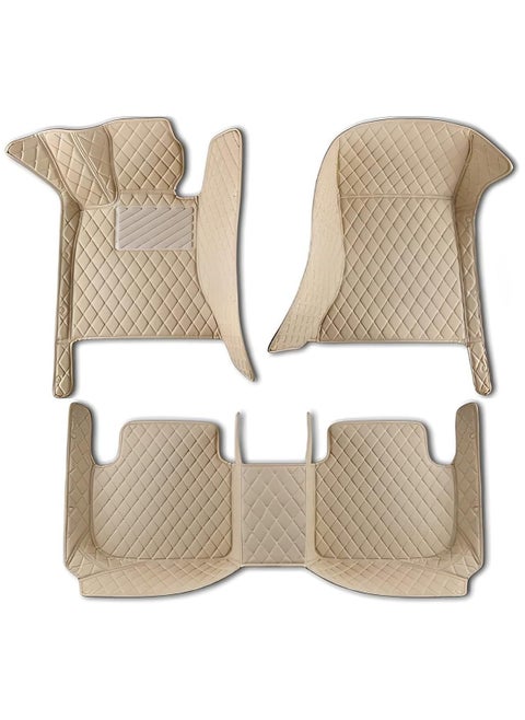 Car Floor Mats Compatible With Nissan X- terra 2020- 2023  PVC Leather Non-slip Weather Color Available (Beige)
