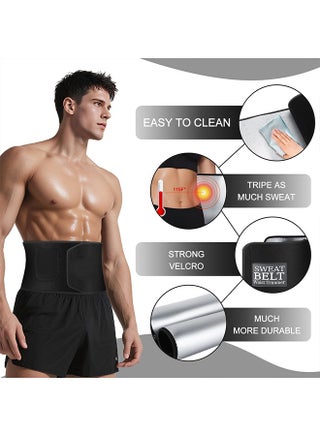 Waist Trimmer for Women and Men, Sweat Belt Band Belly Stomach Wrap，(Pocket phone) - view 5