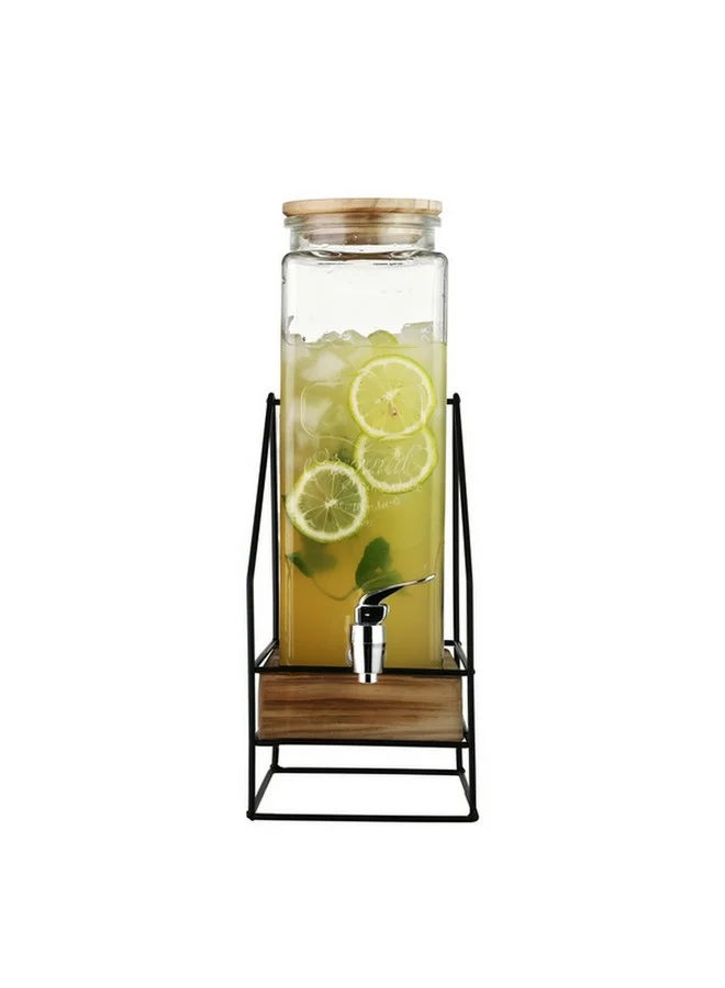 Bien Servi High Quality Glass Dispenser with Iron Stand Multicolor 2.3 L 238118A