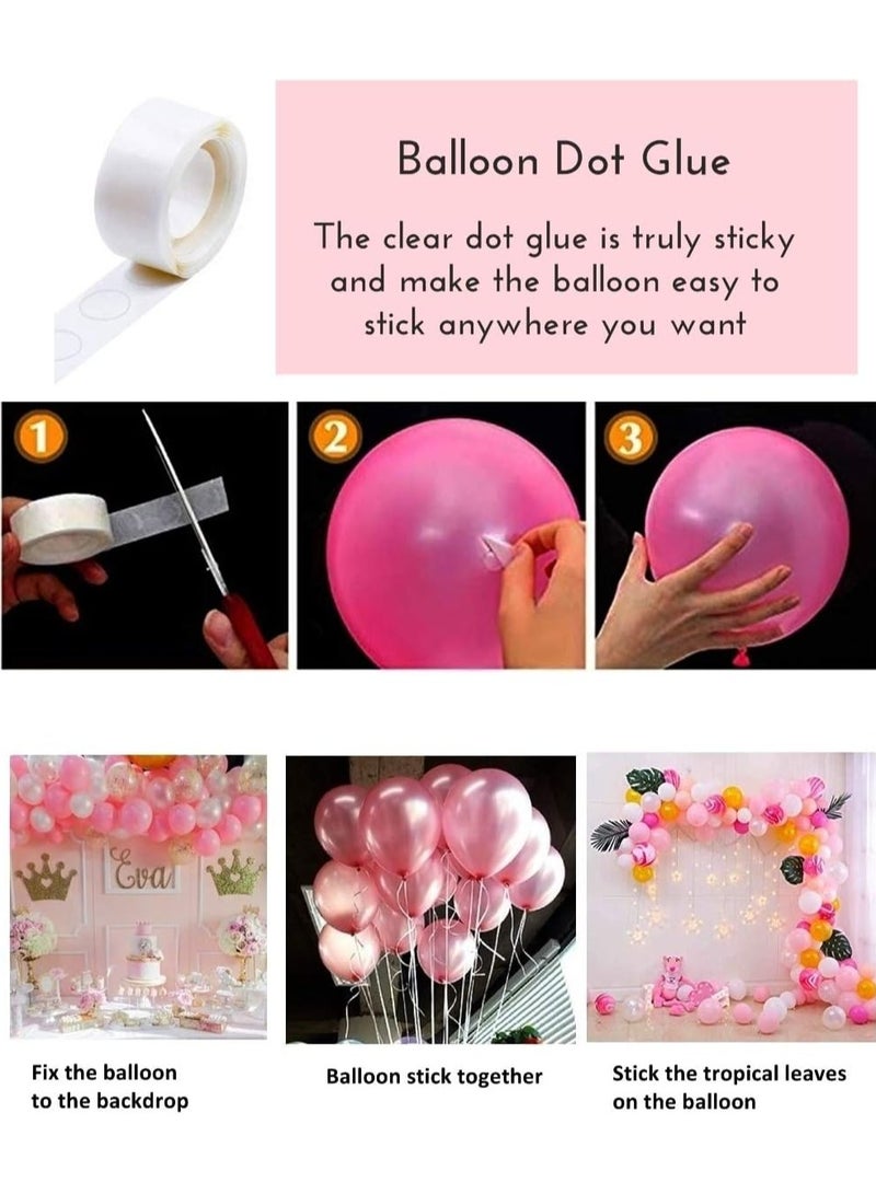 فولانري مجموعة بالونات وردية - 129 قطعة من البالونات الوردية الفاتحة والأبيض والقصاصات والذهبية مع 4 أدوات للنساء والفتيات وحفلات أعياد الميلاد وحفلات الزفاف وحفلات العزوبية - Image 5