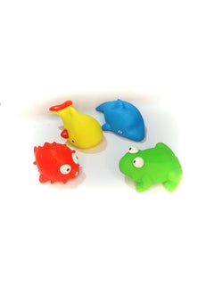 Manos Baby Bath Toy Animal Figures, Frog and Fishes, Set of 4  - Image 3