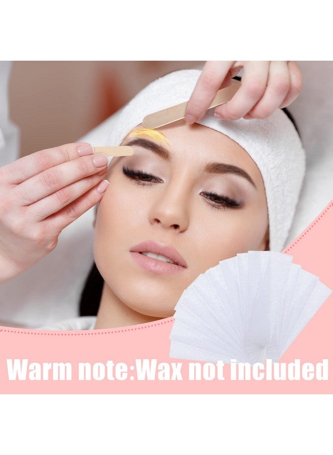 مايتيز 200 قطعة من شرائح الشمع الصغيرة للحواجب لإزالة الشعر من ورق الشمع وشرائط شمع الوجه لإزالة الشعر بالشمع للنساء والفتيات والرجال والحاجب والجسم والأذرع والشفاه 0.4 × 2.4 بوصة أبيض (400 قطعة) - Image 2
