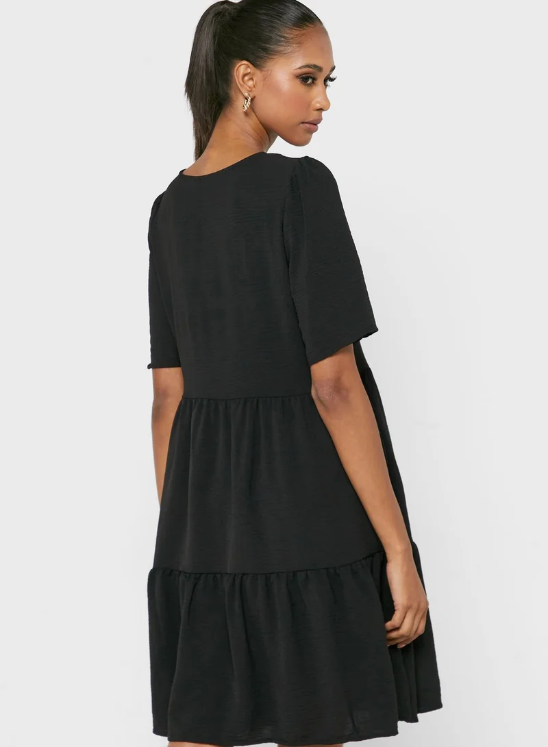 ONLY Button Detail Tiered Dress