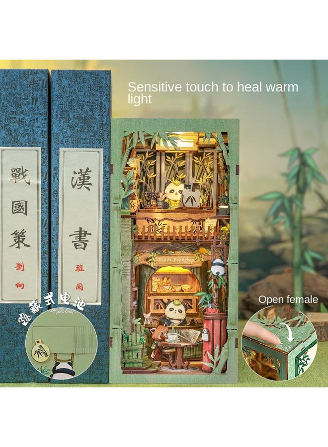 Bluejw Eternal Bookstore Diy Wooden 3D Handmade Assembled Book Stand Model Exquisite Toy Gift Toy - Image 2
