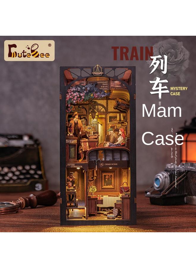 Bluejw Eternal Bookstore Diy Wooden 3D Handmade Assembled Book Stand Model Exquisite Toy Gift Toy - Image 3