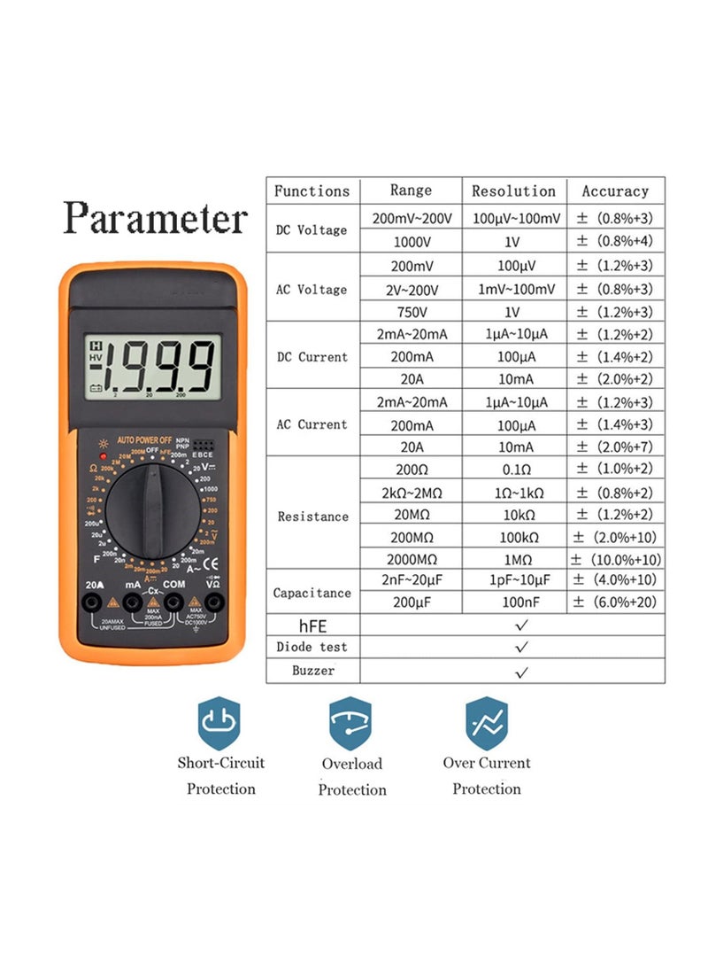 Generic AC/DC Professional Electric Handheld Tester Meter Digital Multimeter  - Image 5