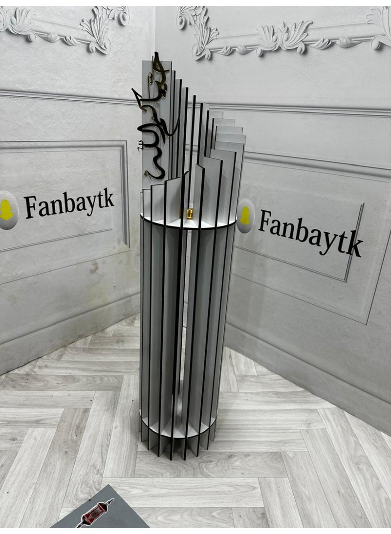 fan baytk Round Wooden Incense Burner with Gradient Slice Design - 20 x 20 x 80 cm: A touch of luxury in every corner of your home  - Image 3