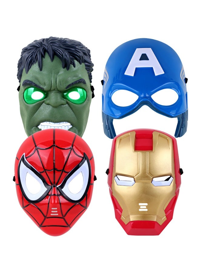 AVENGERS Marvel Avengers 4-Pack Masks Set Iron Man Captain America Hulk Spider-Man Adjustable Straps for Kids Cosplay Party - Image 1