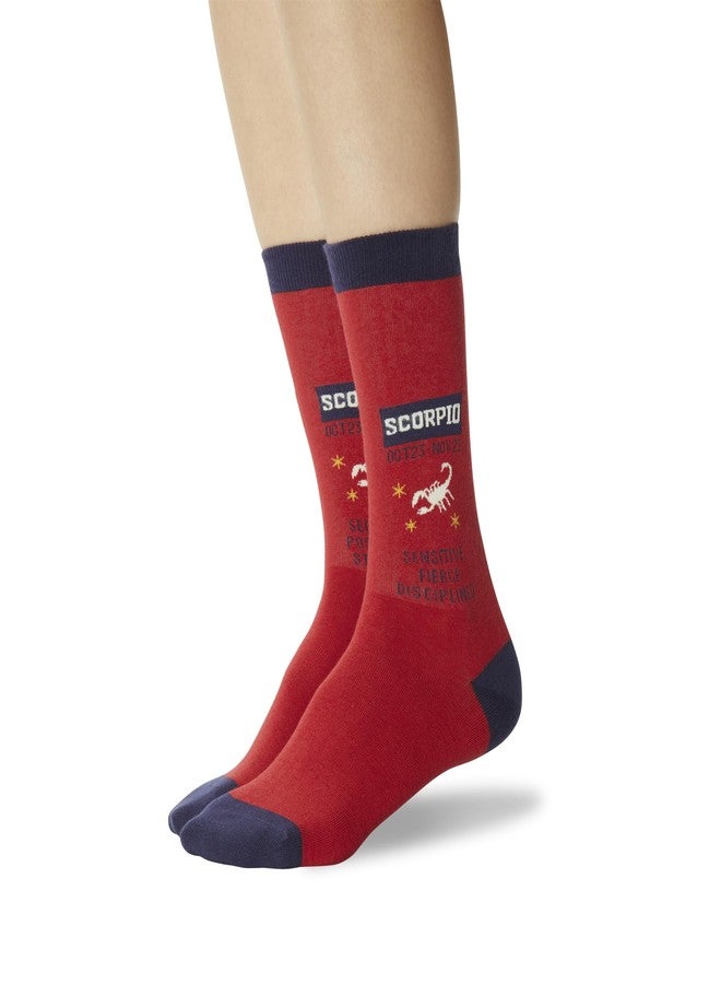 هوت سوكس جوارب هوت سوكس النسائية، تصميم برج العقرب، عبوة من زوج واحد، لون أحمر، مقاسات الأحذية النسائية من 4 إلى 10 - Image 2