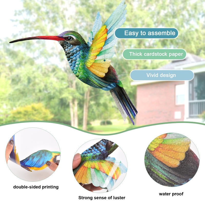 Spakon 24 Pcs Tropical Birds Honeycomb Paper Cutouts, Parrot Honeycomb, Jungle Party Decorations Hanging Parrot Luau Party Decorations, Summer Tiki Bar Party Decor, Flying Bird Hawaiian Party Decor - Image 3