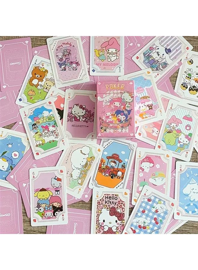Hello Kitty Playing Cards Pacha Dog Cute Party Game Paper Material - Image 1