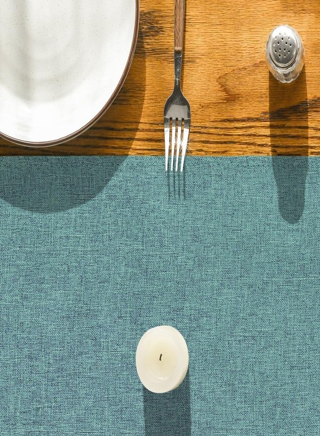 Artoid Mode Turquoise Aqua Table Runner, Seasonal Summer Washable Kitchen Dining Table Decoration for Home Party Decor 13x72 Inch - Image 2