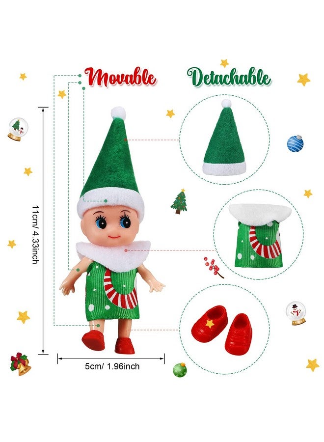 Leitee Tiny Elf Doll Mini Elves Cute Plush Elf Toy Miniature Elf Decoration New Year Stuffed Stocking (24 Pcs) - Image 2