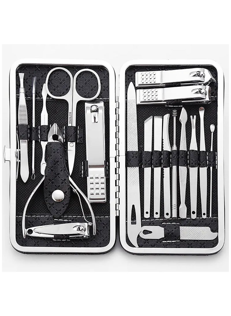 Generic 19 Piece Nail Clipper Manicure and Manicure Pedicure Set with Storage Bag - Image 4