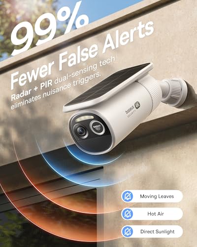 Baseus S2 4K Solar Security Cameras Wireless Outdoor - Radar+PIR Detection, AI Face Recognition, Auto Sunlight-Tracking, Color Night Vision, IP67, No Monthly Fee, Local Storage, Featured at CES 2025 - Image 2