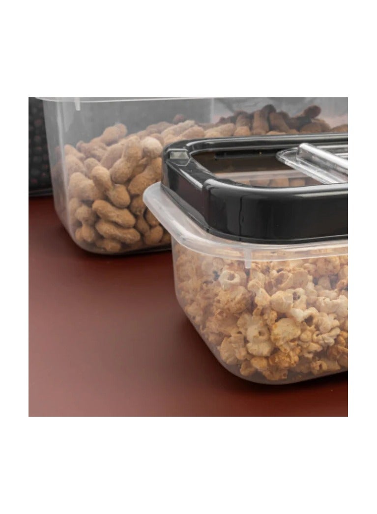 dunya Dunya Plastic 16L Side Storage Container With Top Opening Clear Lid -Turkey made-Beige Cover - Image 4