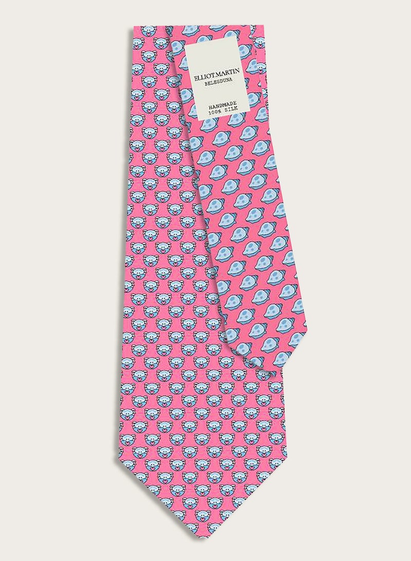 Elliot Martin Elliot Martin tie 100% Silk Twill neck ties Premium Men's Tie(Pink)  - Image 2