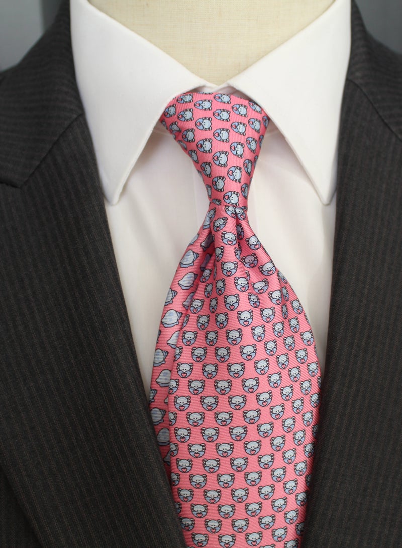 Elliot Martin Elliot Martin tie 100% Silk Twill neck ties Premium Men's Tie(Pink)  - Image 1