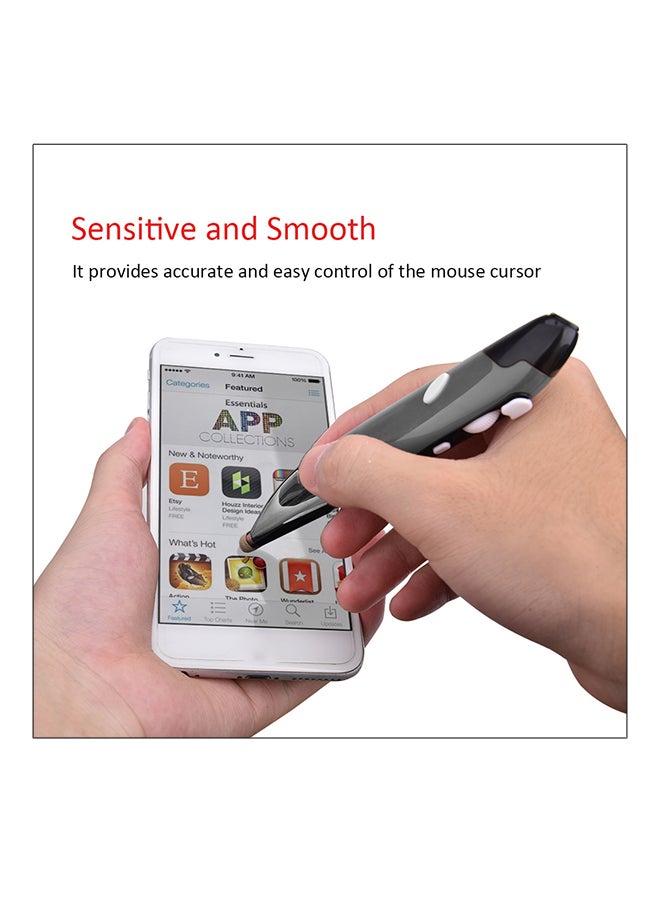 PR-06 2.4Ghz Wireless Optical Touch-pen Mouse Silver/Grey - Image 2