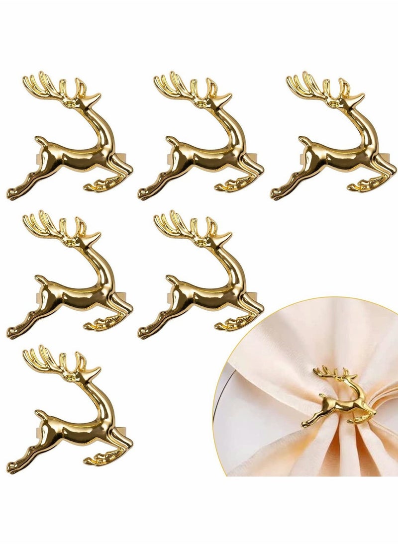 Y&D Napkin Rings Set, Elk Gold Deer  - Image 1