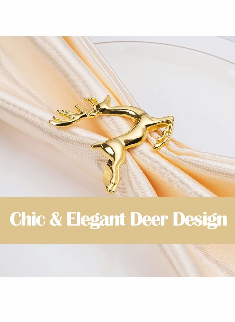 Y&D Napkin Rings Set, Elk Gold Deer  - Image 3