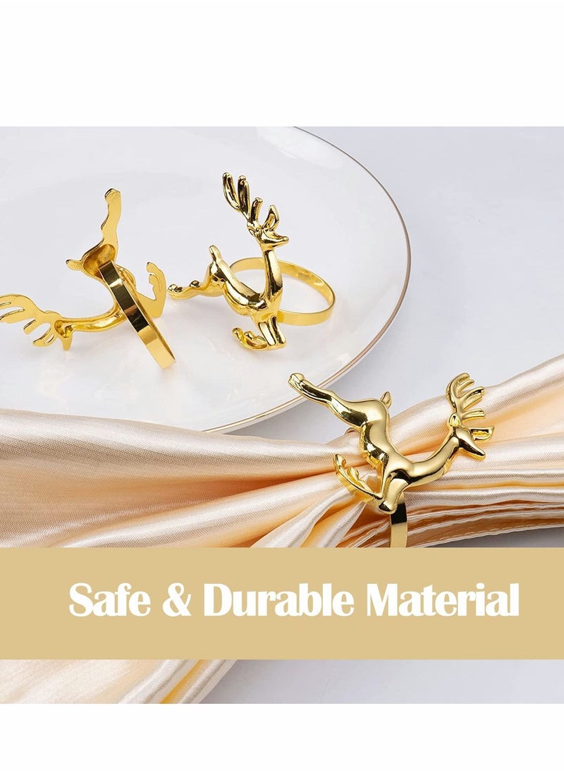 Y&D Napkin Rings Set, Elk Gold Deer  - Image 2