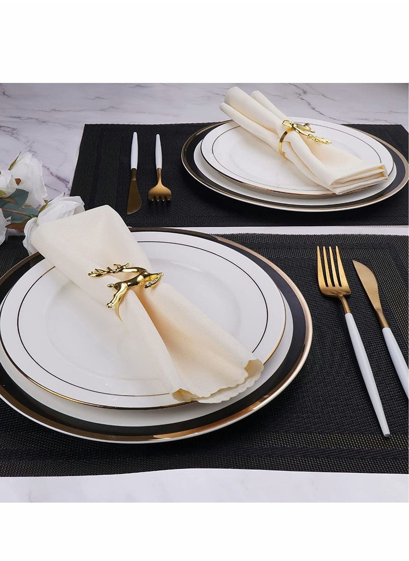Y&D Napkin Rings Set, Elk Gold Deer  - Image 5