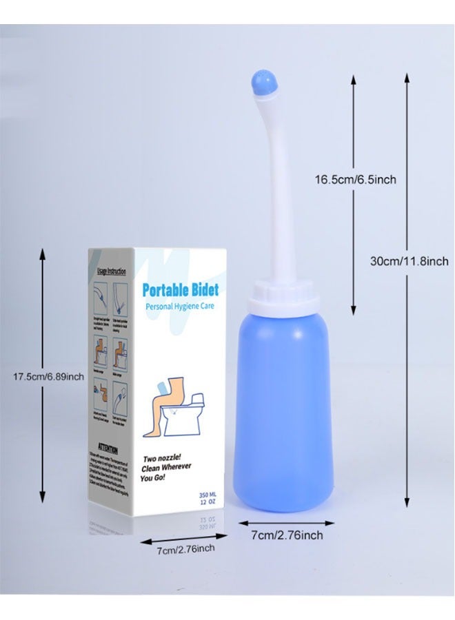 EHOME Peri Bottle, Portable Travel Bidet with Bag, TPE Material Can Be Boiled, 500ml with  Sealing Rings,Essentials for Postpartum Perineal Care,Hemorrhoid Treatment,and Baby(Blue) - Image 2