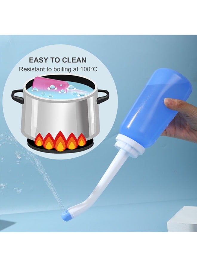 EHOME Peri Bottle, Portable Travel Bidet with Bag, TPE Material Can Be Boiled, 500ml with  Sealing Rings,Essentials for Postpartum Perineal Care,Hemorrhoid Treatment,and Baby(Blue) - Image 5