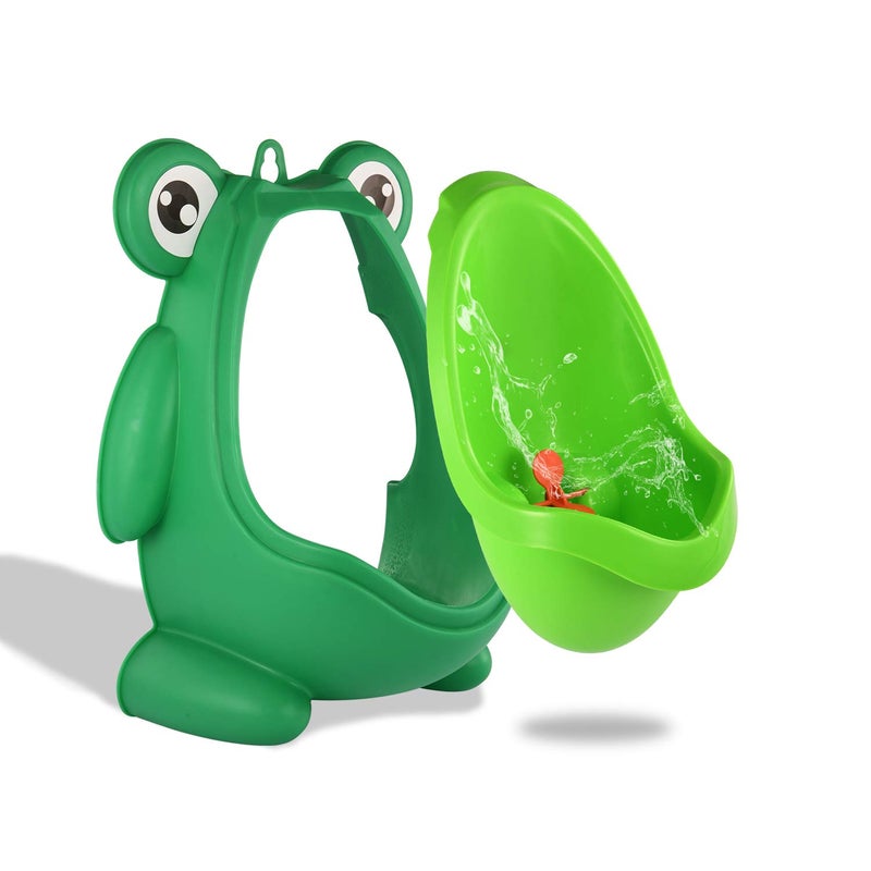 Sundee Cute Frog Standing Potty Training Urinal for Boys Toilet with Funny Aiming Target - Blackish Green - Image 5
