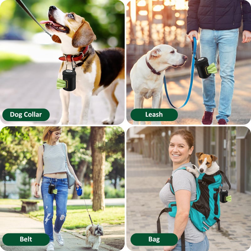 Rasse Dog Poop Bag Holder for Leash - Doggy Poop Waste Bag Dispenser Zipper Pouch with Carabiner Clip, 1680D Nylon Oxford Poop Bag Dispenser for Leashes Doggy Poop Bag Holder for Travel, Dog Walking, Park - Image 4