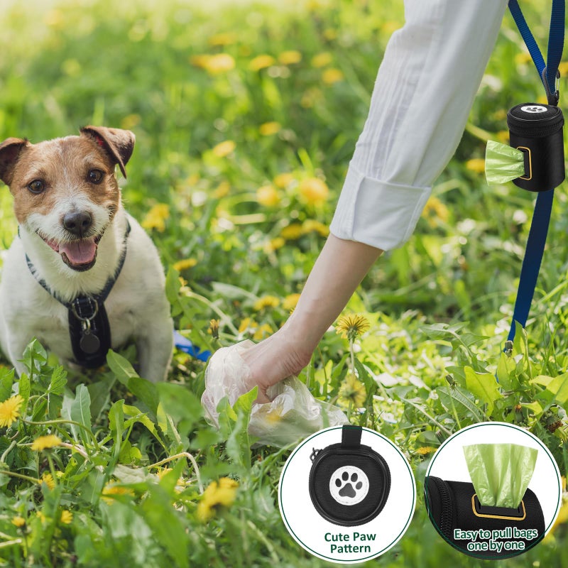 Rasse Dog Poop Bag Holder for Leash - Doggy Poop Waste Bag Dispenser Zipper Pouch with Carabiner Clip, 1680D Nylon Oxford Poop Bag Dispenser for Leashes Doggy Poop Bag Holder for Travel, Dog Walking, Park - Image 3