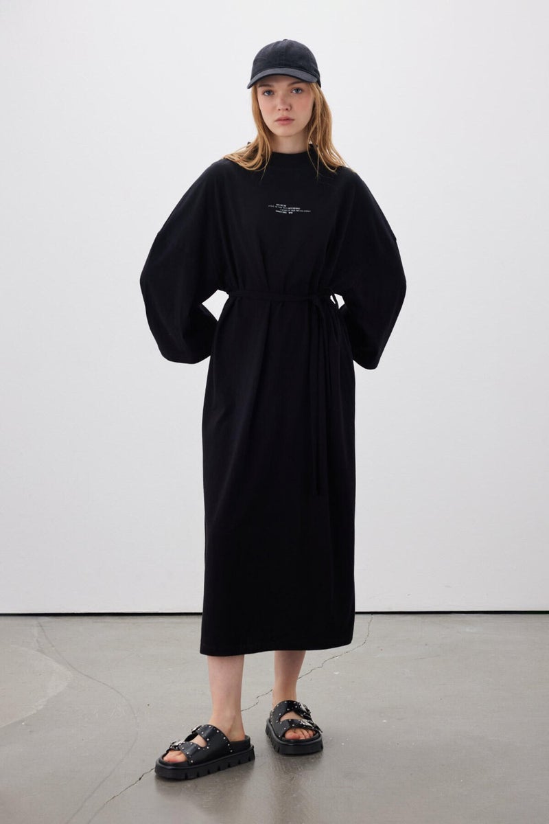 Manuka Black Relaxed Dress  - Image 5