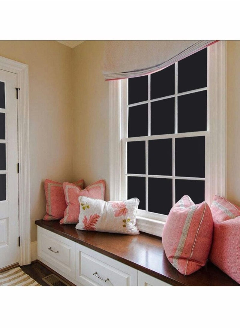 SYOSI Privacy Window Films, Self Adhesive Frosted Opaque Glass, for Bathroom Door, Decorative Stickers, UV Blocking Heat Control Coverings  - Image 3