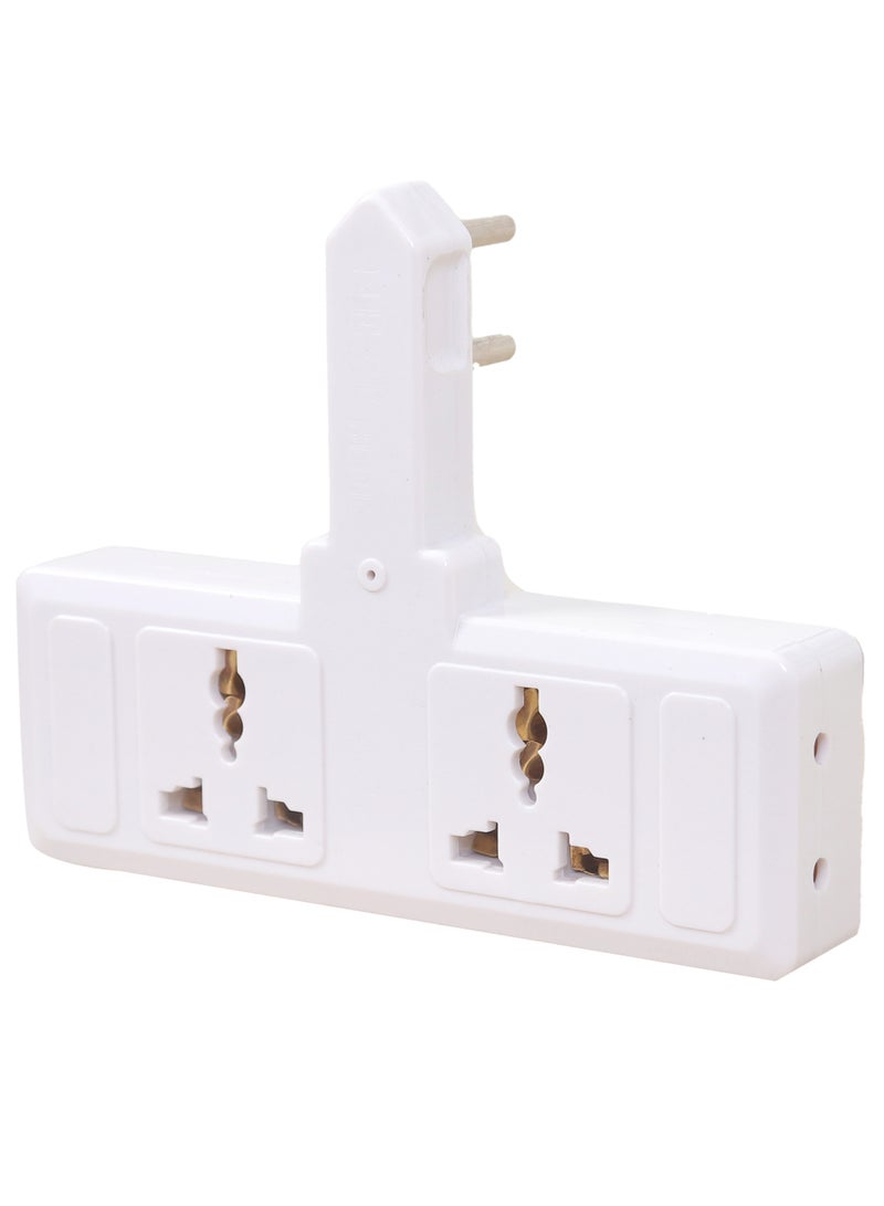 Electrical wall socket, 4 outlets, 220V, white, easy installation - Image 2