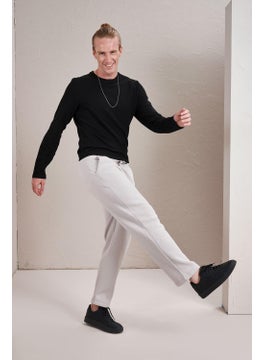 Tena Men's Stone (7002) Basic Straight Leg Three Rope Inner Raised Sweatpants  - Image 2