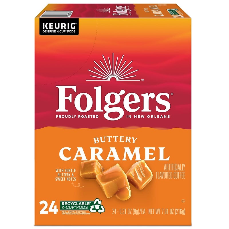 Folgers 6680 Caramel Drizzle Coffee K-Cups, 24/box - Image 5