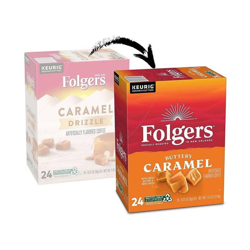 Folgers 6680 Caramel Drizzle Coffee K-Cups, 24/box - Image 3
