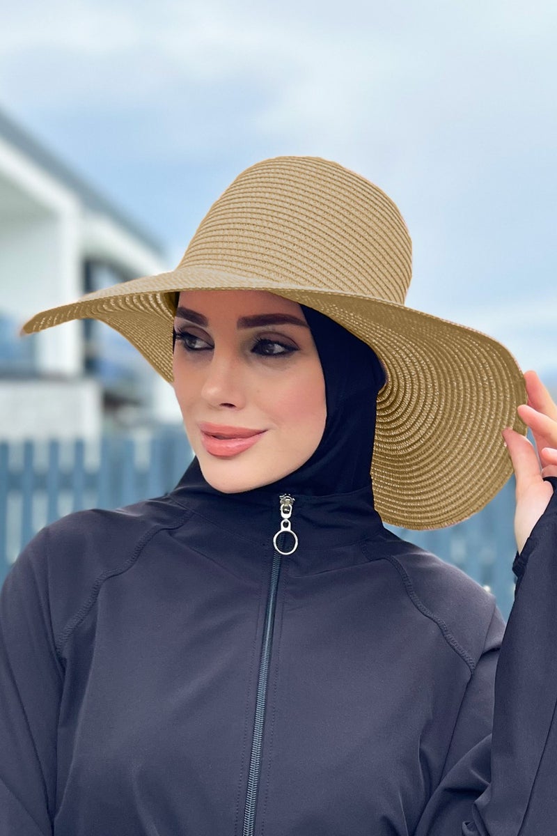 Remsa Mayo Remsa Swimsuit Straw Hat Camel Rş-57  - Image 2